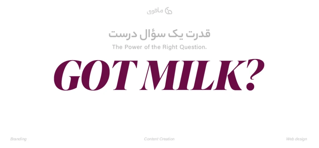 قدرت پرسیدن سؤال درست در برندینگ : GOT MILK?